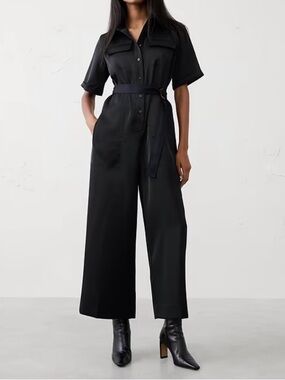 New Banana Republic Satin Utility Jumpsuit